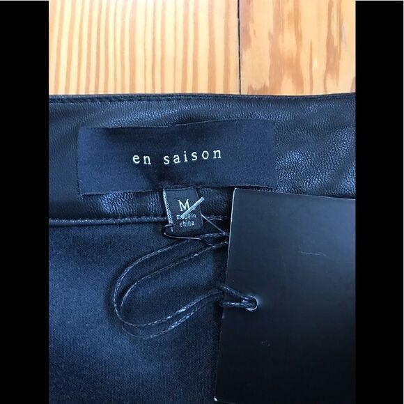 NWT En Saison Faux Leather Skirt - Picture 4 of 6